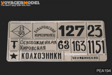 Voyager Model PEA194 WWII Russian Tank Stenciling Template 1 1/35