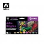 Vallejo 72306 Aztec Dragons Paint Set 8x17ml