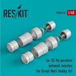 RESKIT RSU48-0056 Su-35 fly position exhaust nozzles for Great Wall Hobby kit 1/48