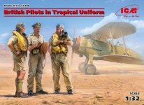 ICM 32106 British Pilots in Tropical Uniform (1939-1943) (3 figures) 1/32