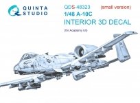 Quinta Studio QDS48323 A-10C 3D-Printed & coloured Interior on decal paper (Academy) (Small version) 1/48