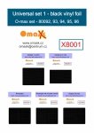 Omask X8001 Universal set 1 - black vinyl foil (80092, 80093, 80094, 80095, 80096)