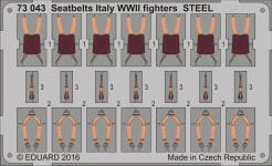 Eduard 73043 Seatbelts Italy WWII fighters STEEL 1/72