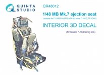 Quinta Studio QR48012 MB Mk.7 seat for F-104 family (Kinetic) 1/48