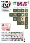 Star Decals 72-A1150 War in Ukraine # 12 Ukrainian Tanks and AFV insignias. Some of the many various insignias seen in 2022-23 1/72
