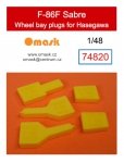 Omask 74820 F-86F Sabre wheel bay plugs (for Hasegawa) 1/48