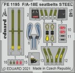 Eduard FE1195 F/A-18E seatbelts STEEL MENG 1/48
