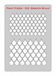 Paint Forge PFST013L STENCIL - DRAGON SCALE