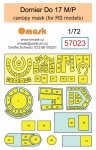 Omask 57023 Dornier Do 17 M/P mask (for RS models) 1/72