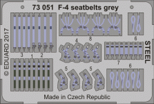 Eduard 73051 F-4 seatbelts grey STEEL 1/72