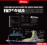 Flyhawk FH350169 WWII IJN BATTLESHIP MUSASHI FOR TAMIYA (78004/78031) 1/350