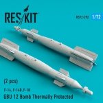 RESKIT RS72-0292 GBU 12 Bomb Thermally Protected (2 pcs) 1/72