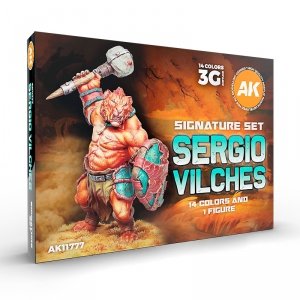 AK Interactive AK11777 SERGIO VILCHES – 3GEN SIGNATURE SET – 14 COLORS & 1 FIGURE