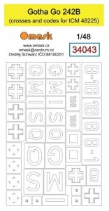 Omask 34043 Gotha Go 242B (crosses and codes for ICM 48225) 1/48