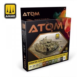 AMMO of Mig Jimenez ATOM 20704 German Tank Colors WWII Set 12 x 20 ml 