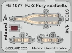 Eduard FE1077 FJ-2 Fury seatbelts STEEL 1/48 KITTY HAWK