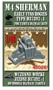 Toro 48026 M4 Sherman Early VVSS Bogies Type D37892 v.1 for Tamiya M4/M4A1 Kits 1/48