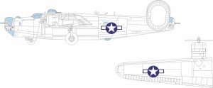 Eduard CX668 B-24H US national insignia AIRFIX 1/72