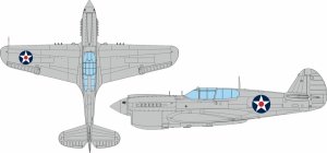Eduard EX1124 P-40E US national insignia w/ red center EDUARD 1/48