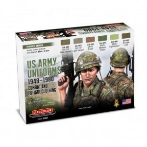 Lifecolor CS61 Acrylic paint set American Uniforms 6x22ml