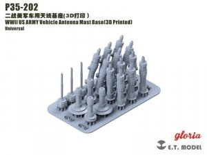 E.T. Model P35-202 WWII US ARMY Vehicle Antenna Mast Base (3D Printed) 1/35