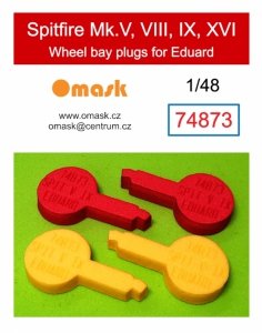 Omask 74873 Spitfire Mk.V, VIII, IX, XVI wheel bay plugs (for Eduard) 1/48