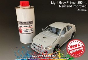 Zero Paints ZP-3034 Light Grey Primer 250ml Airbrush Ready - New and Improved