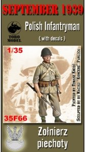 Toro 35F66 Wrzesień 1939 - Żołnierz piechoty Figurka wraz z kalkomanią 1/35