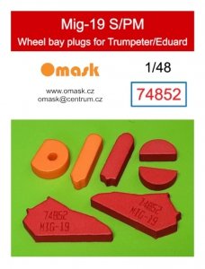 Omask 74852 Mig-19 S/PM wheel bay plugs (for Trumpeter 02803, 02804, 02813 /Eduard 11141 ) 1/48