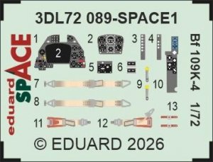 Eduard 3DL72089 Bf 109K-4 SPACE EDUARD 1/72