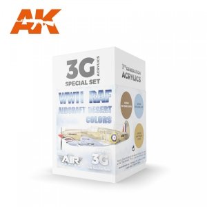 AK Interactive AK11726 WWII RAF AIRCRAFT DESERT COLORS 3x17 ml