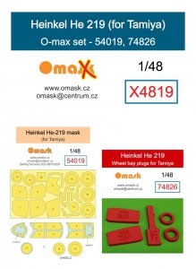 Omask X4819 Heinkel He-219 O-max set for Tamiya 1/48