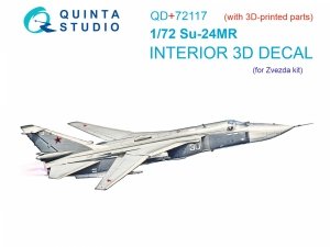 Quinta Studio QD+72117 Su-24MR 3D-Printed coloured Interior on decal paper (Zvezda) (with 3D-printed resin part) 1/72