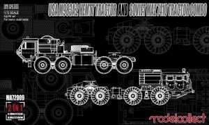 Modelcollect MA72009 USA M983A2 HEMTT tractor and Soviet MAZ 7410 tractor combo 1/72