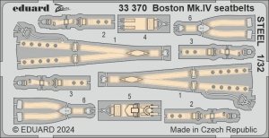 Eduard 33370 Boston Mk. IV seatbelts STEEL HONG KONG MODELS 1/32
