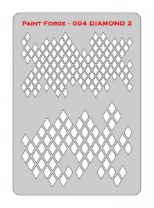 Paint Forge PFST004L STENCIL - DIAMONDS 2
