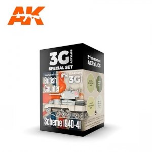 AK Interactive AK11676 3G BRITISH CAUNTER SCHEME 1940-1941 4x17 ml