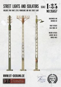 RT-Diorama 35657 3D Resin Print: Street Lights and Isolators Set 1/35