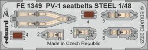 Eduard FE1349 PV-1 seatbelts STEEL ACADEMY 1/48