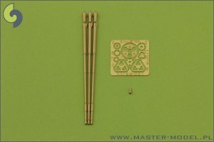 Master AM-35-001 M197 - Three-barrelled rotary 20mm cannon - turned barrels with etched barrel clamps (1:35)