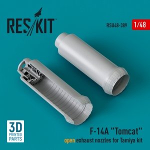RESKIT RSU48-0389 F-14A Tomcat open exhaust nozzles for Tamiya kit (3D Printed) 1/48