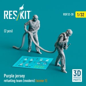 RESKIT RSF32-0028 Purple jersey refueling team (modern) (scene 1) (2 pcs) (3D Printed) (1/32)