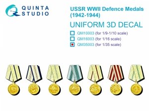 Quinta Studio QM35003 USSR WWII Defence Medals (1942-1944) 1/35