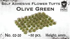 Paint Forge PFFL2602  Olive Green Flowers 6mm