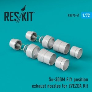 RESKIT RSU72-0047 Su-30SM fly position exhaust nozzles for Zvezda 1/72