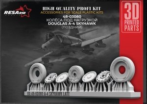 RESArm 48-03080  A-4M Skyhawk - Wheels under load (3D resin printing) 1/48