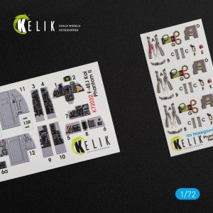 KELIK K72032 F-4EJ KAI PHANTOM II INTERIOR 3D DECALS FOR HASEGAWA KIT 1/72