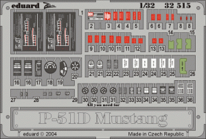 Eduard 32515 P-51D placards 1/32