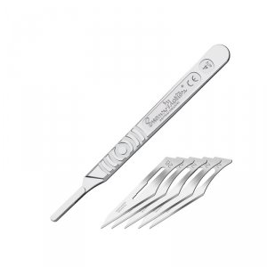 Modelcraft PKN9220 #4 Scalpel Handle & #26 Blades x 5