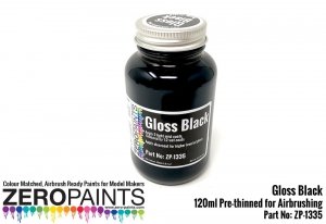 Zero Paints ZP-1335 Gloss Black Paint 100ml